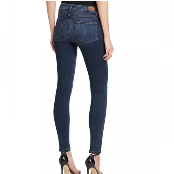 PAIGE Skyline Skinny Jeans Dark Wash Denim Women’s Size 27 - Picture 2 of 11